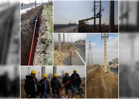 بهینه سازی و اصلاح شبکه فشار متوسط در بلوار خلیج فارس نظرآباد