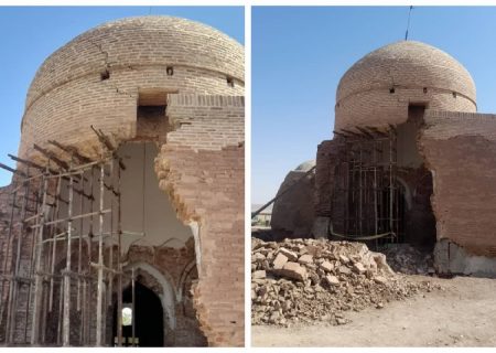 احتمال ریزش بنای تاریخی امامزاده سلیمان (ع) وجود دارد