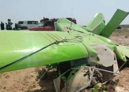 سقوط هواپیمای آموزشی در نظرآباد یک کشته داد