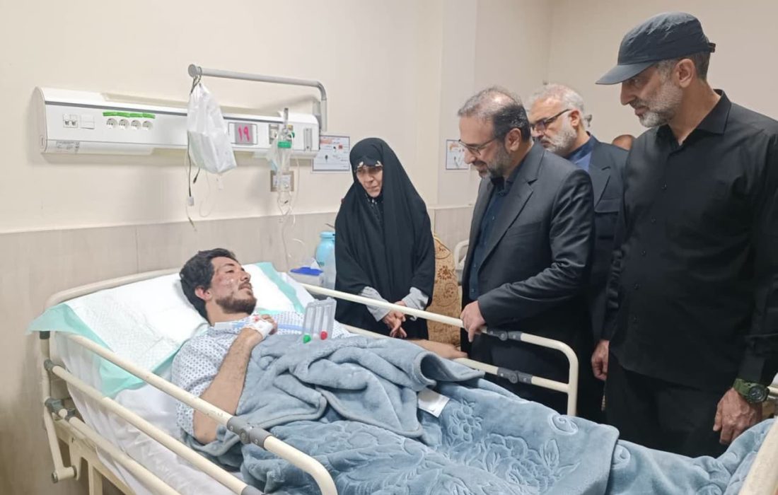 عیادت رئیس کل دادگستری البرز از مجروحان حمله اسرائیل به استان