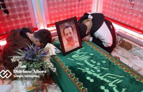 غبارروبی حرم مطهر امامزادگان محمد و سکینه خاتون (ع) کرج