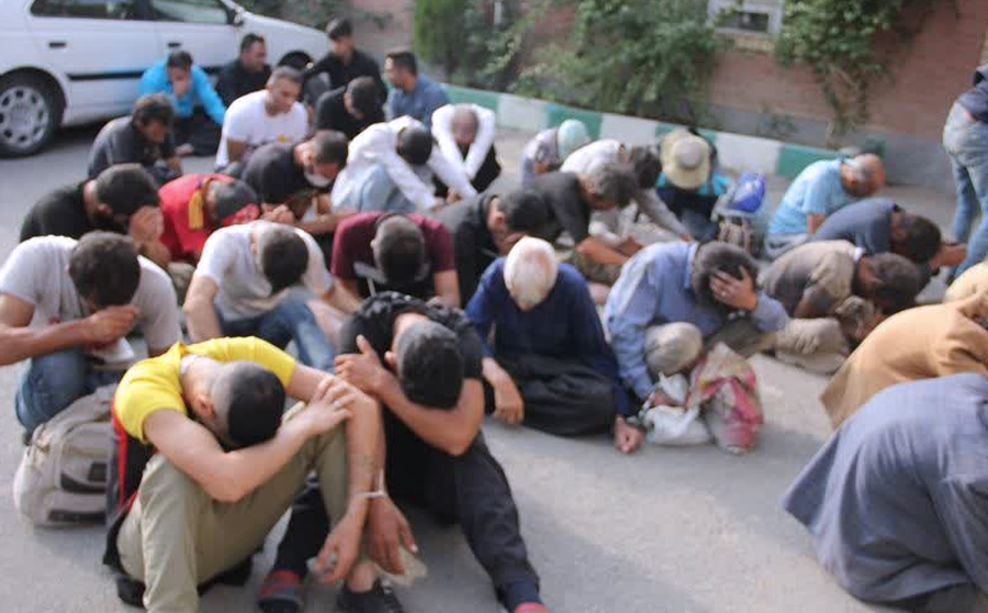 جمع آوری ۱۰۶ معتاد متجاهر از سطح شهر کرج 