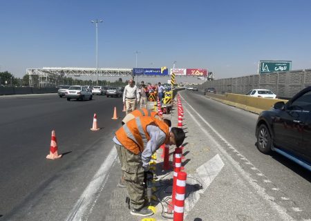 آغاز عملیات ایمن‌سازی رمپ‌های ورودی و خروجی آزادراه تهران-کرج-قزوین