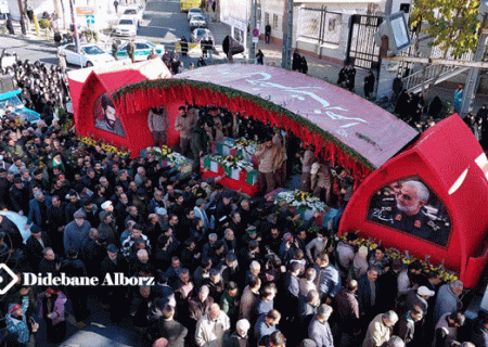تشییع پیکر ۸ ستاره بی نشان دوران دفاع مقدس در کرج